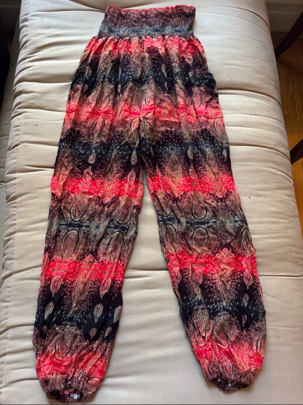 Kathmandu Red and Black Paisley Harem Pants